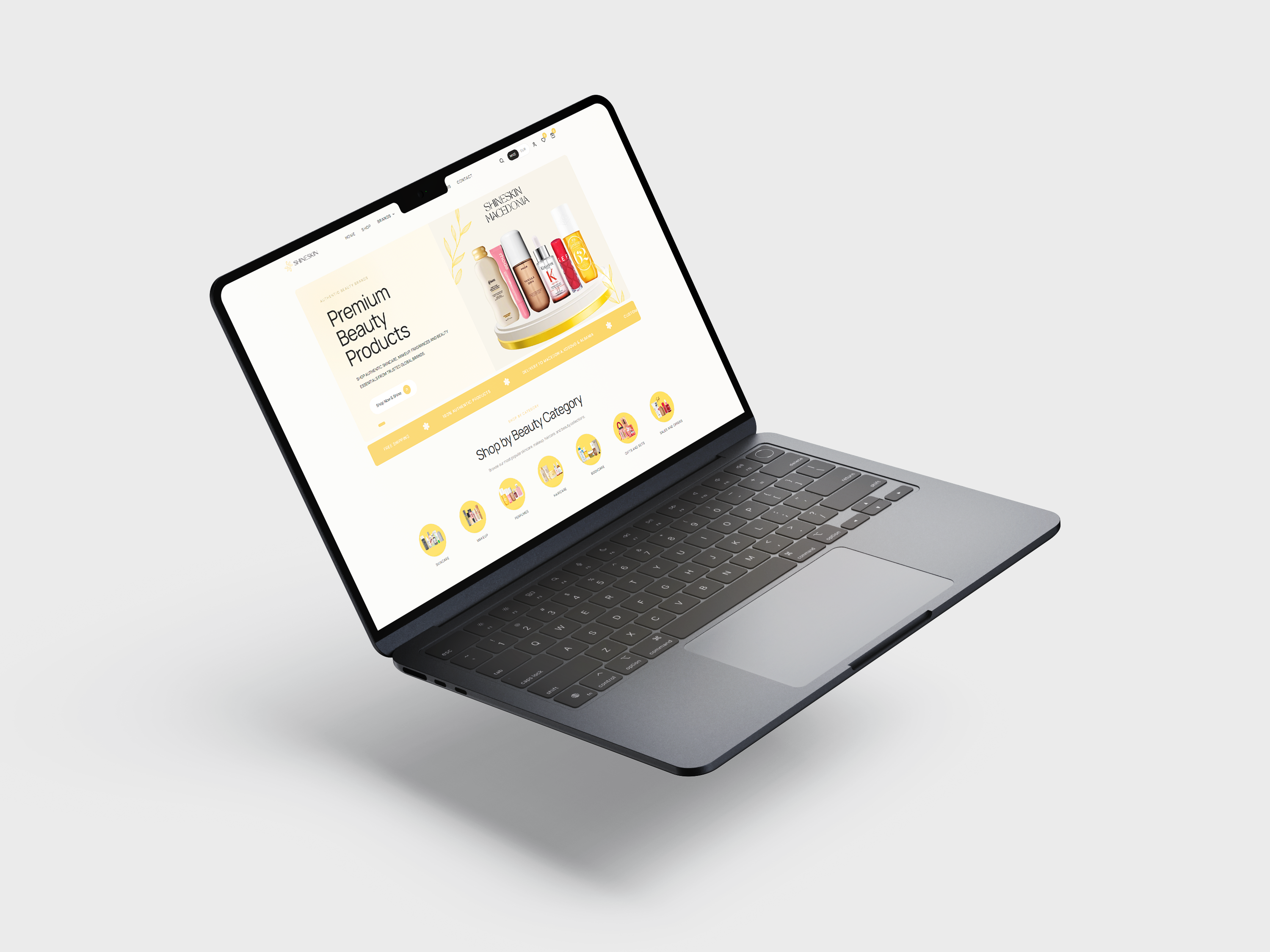 Shineskin eCommerce project image